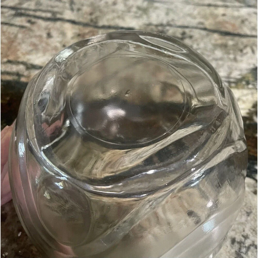 Vintage Clear Wavy Vase Grannycore Cottagecore MCM